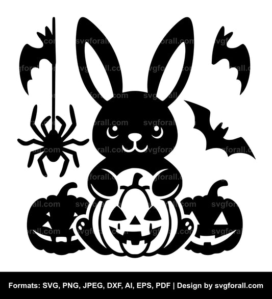 Halloween Bunny Vector SVG