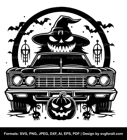 Halloween Car SVG PNG