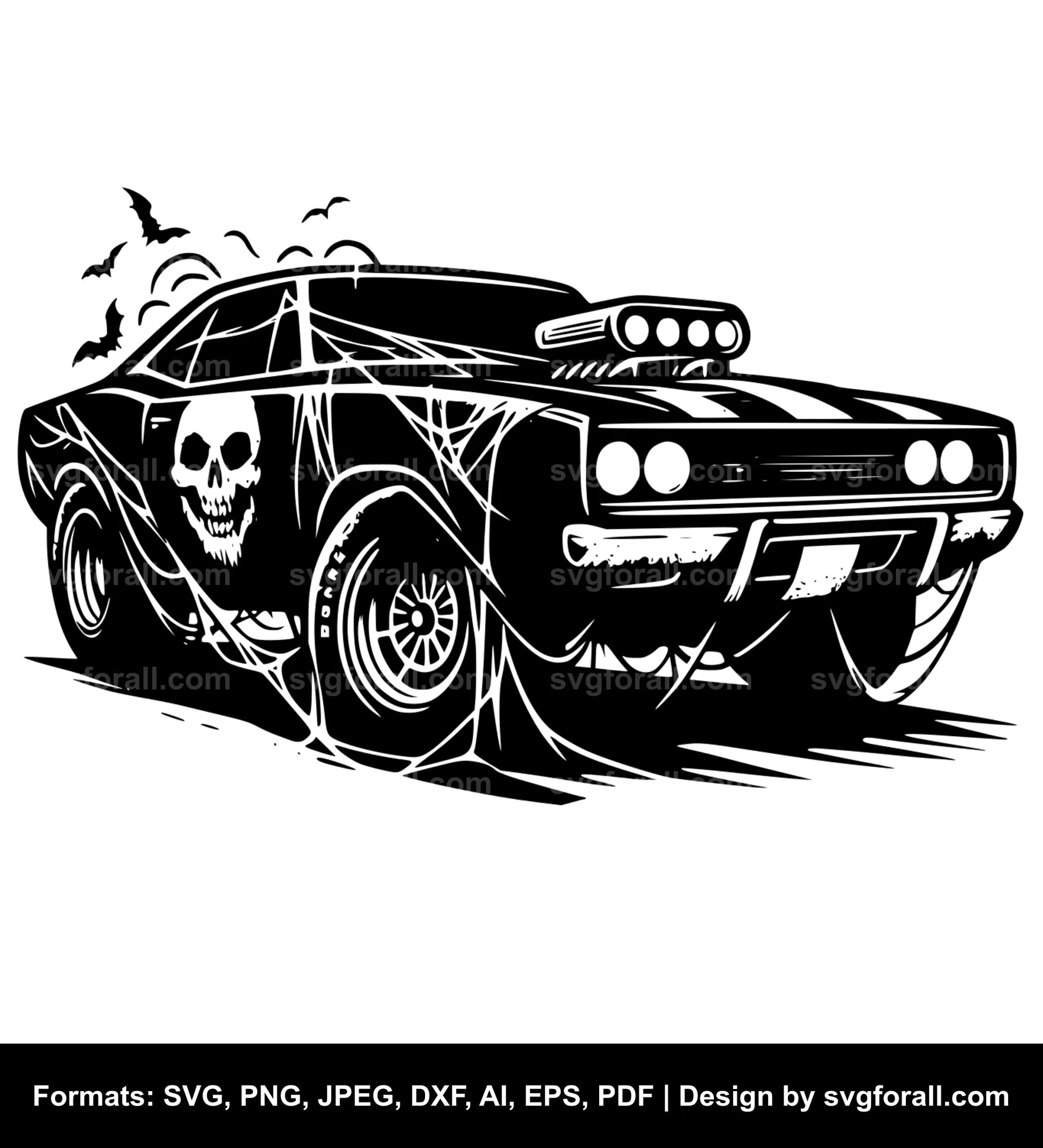 Halloween Car Vector SVG