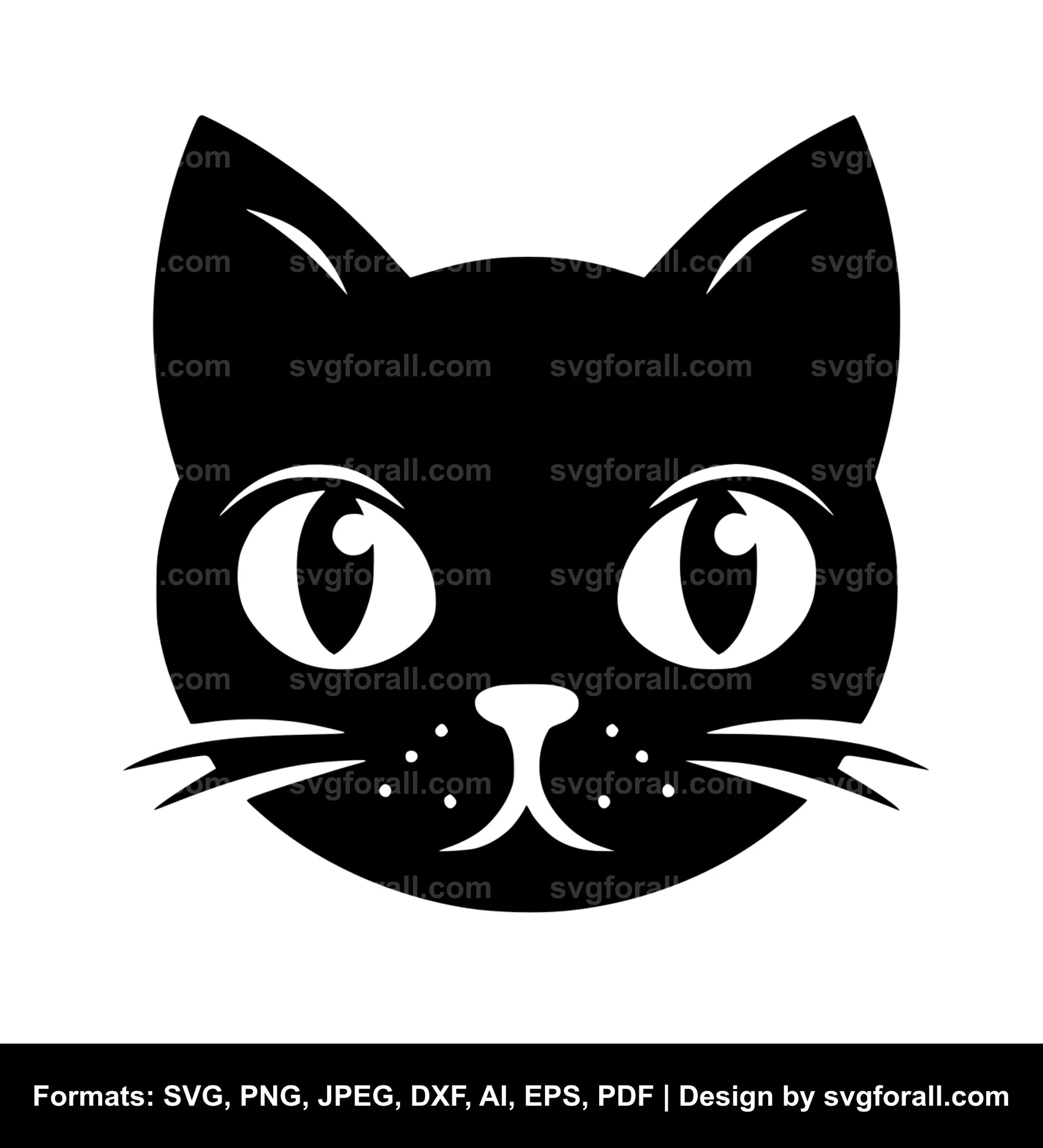 Halloween Cat Face SVG