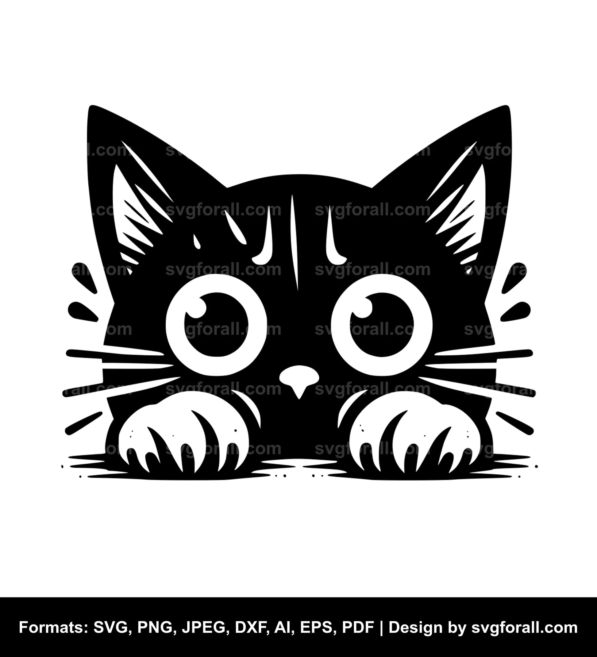 Halloween Cat SVG Background Free