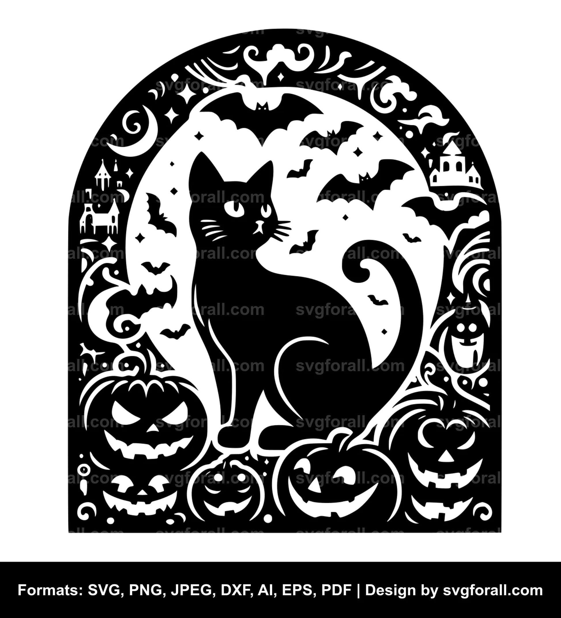 Halloween Cat SVG For Digital Crafts