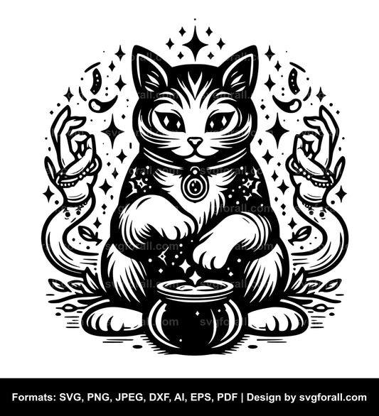 Halloween Cat SVG For Print On Demand