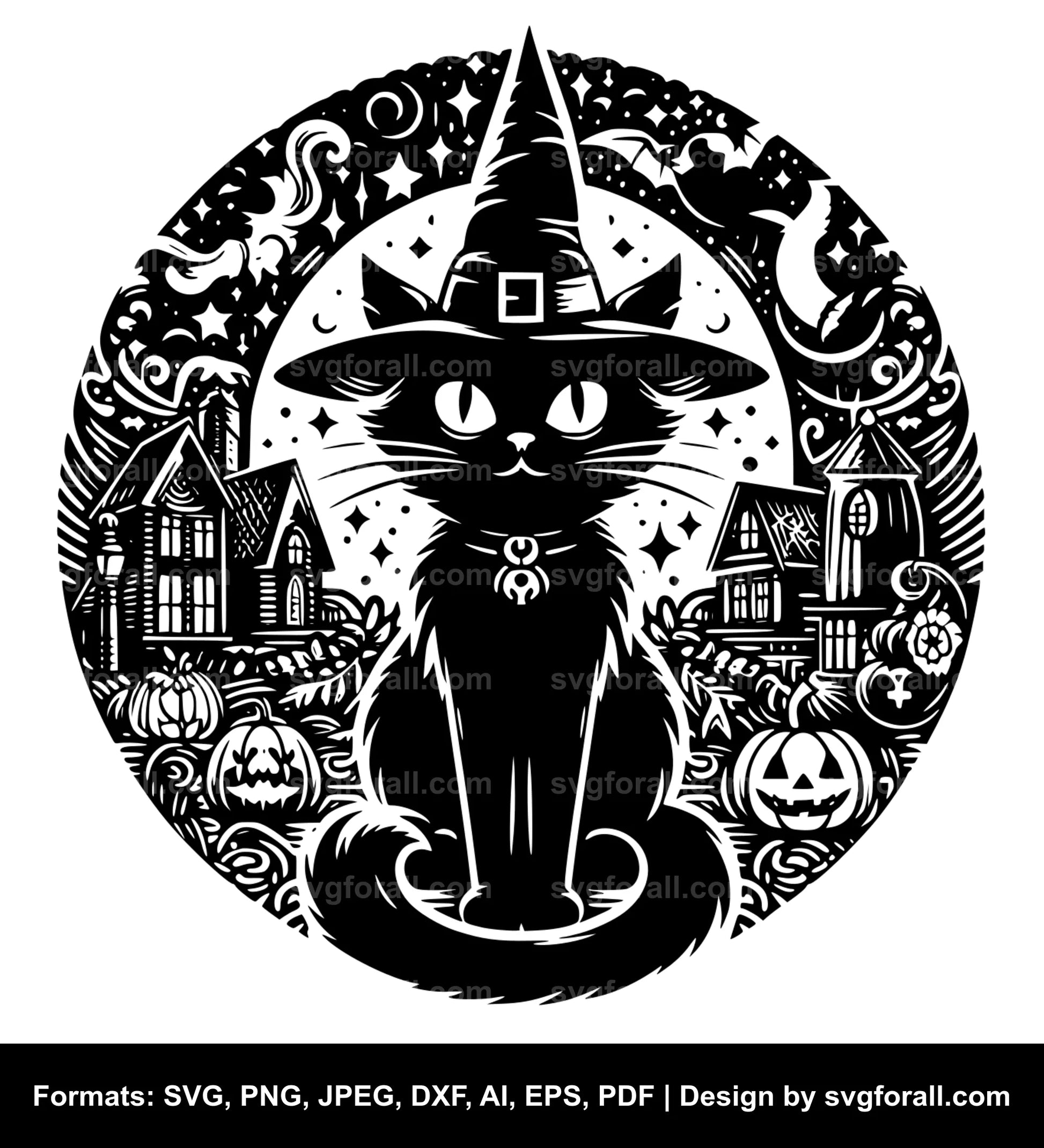 Halloween Cat SVG Instant Download