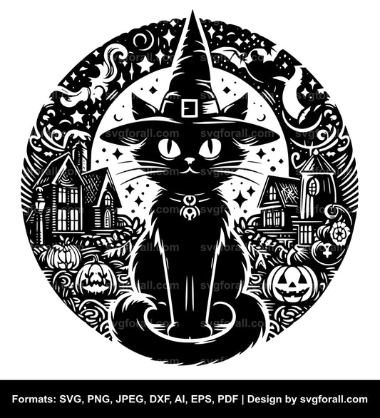 Halloween Cat SVG Instant Download