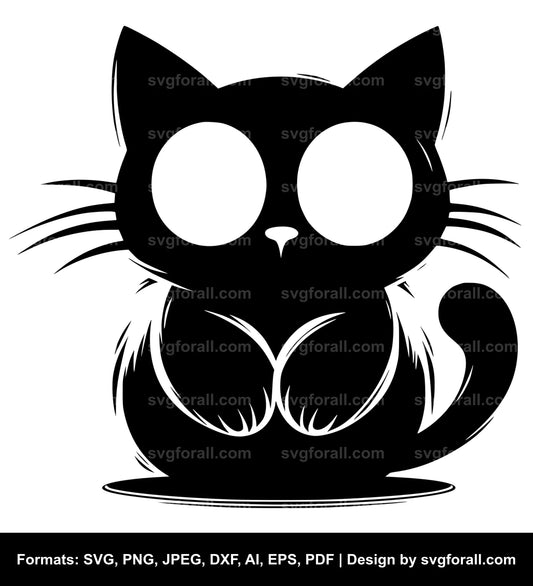 Halloween Cat SVG Vector Design