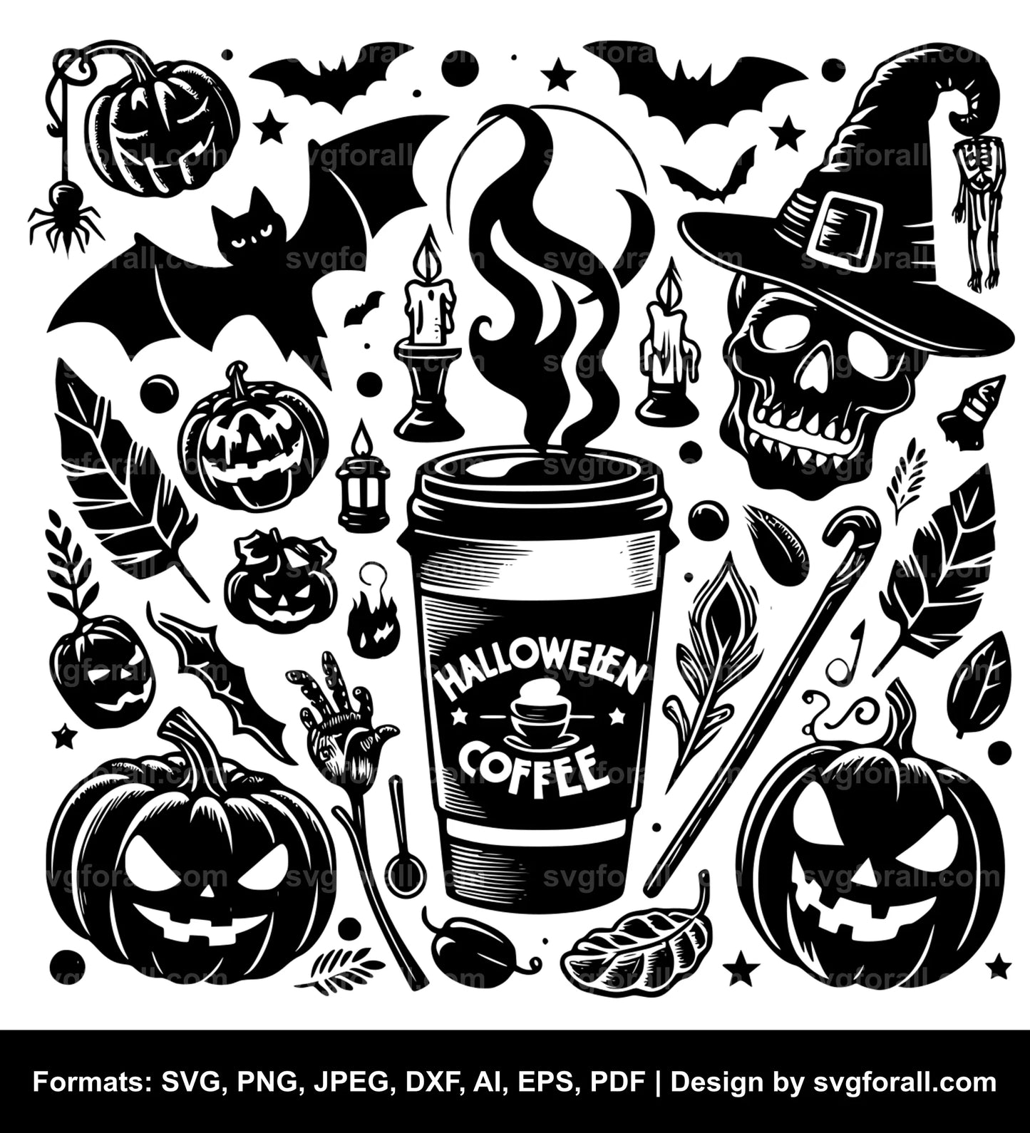 Halloween Coffee Black SVG