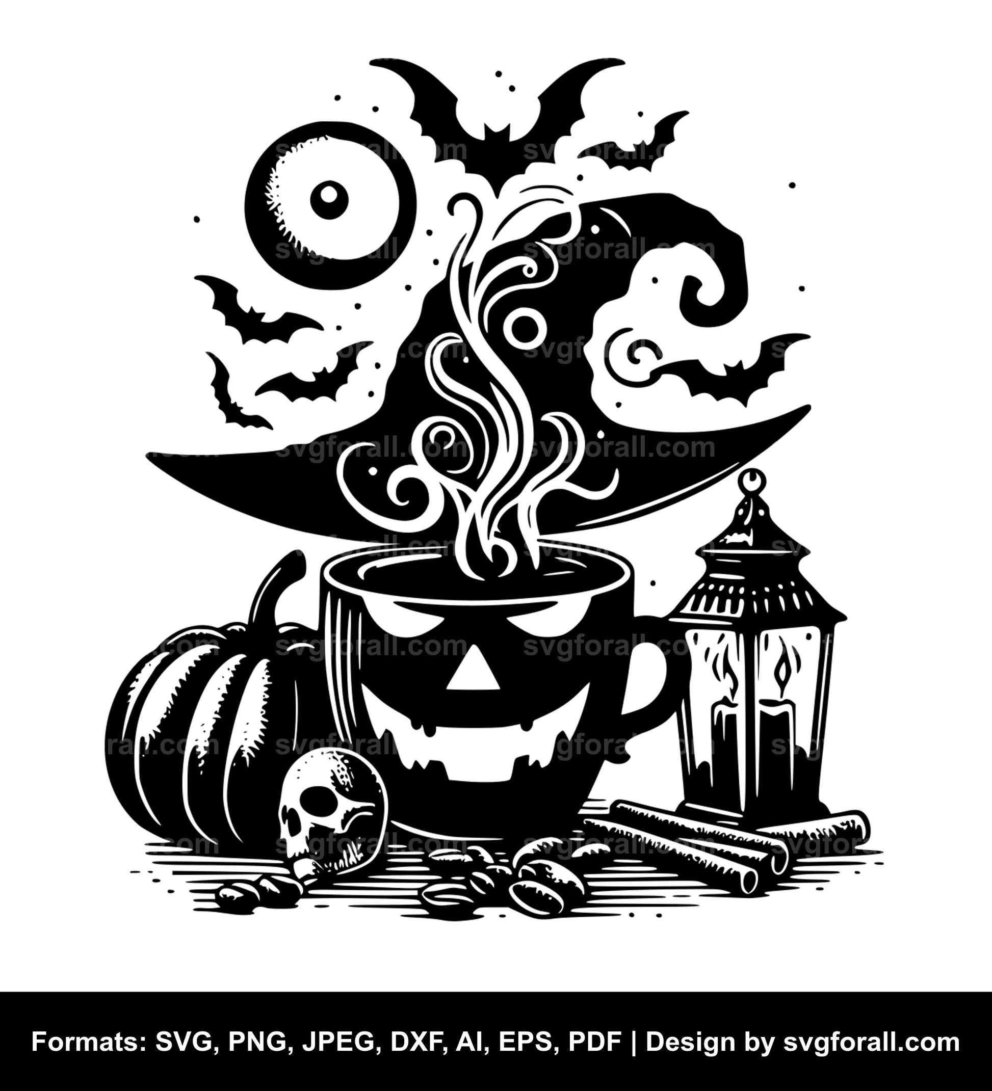 Halloween Coffee Cricut SVG