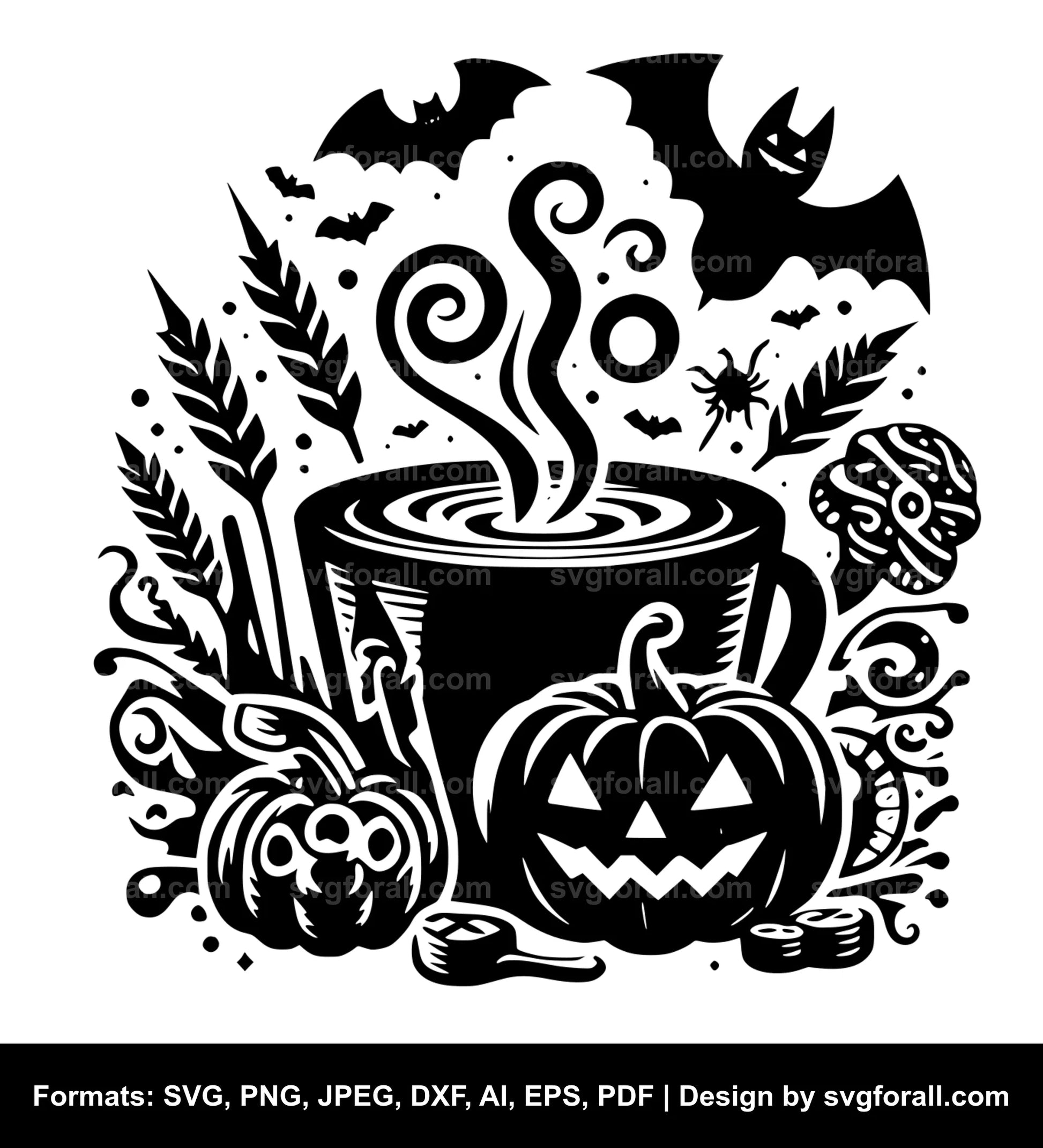 Halloween Coffee SVG Clipart