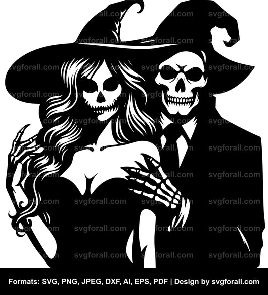 Halloween Couple Clipart SVG