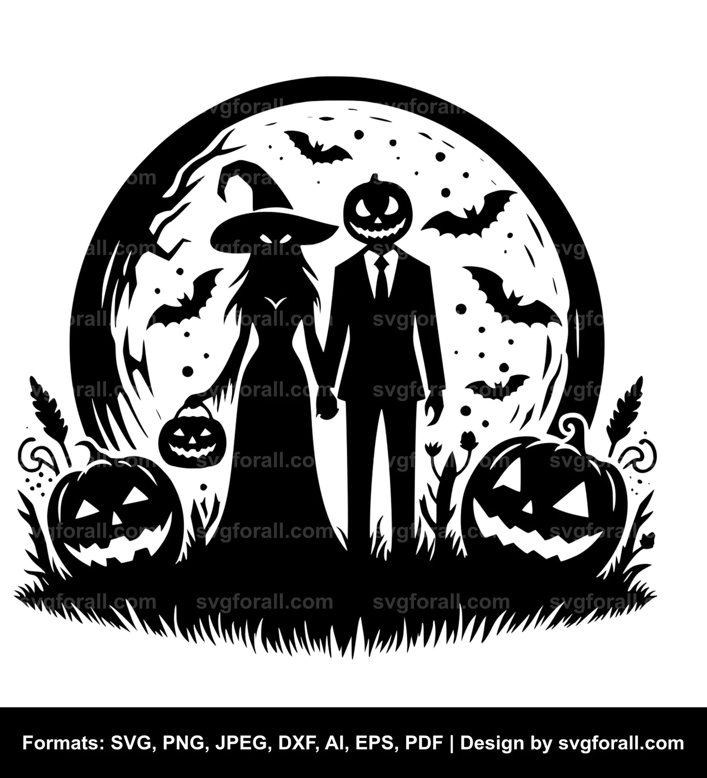 Halloween Couple Cricut SVG