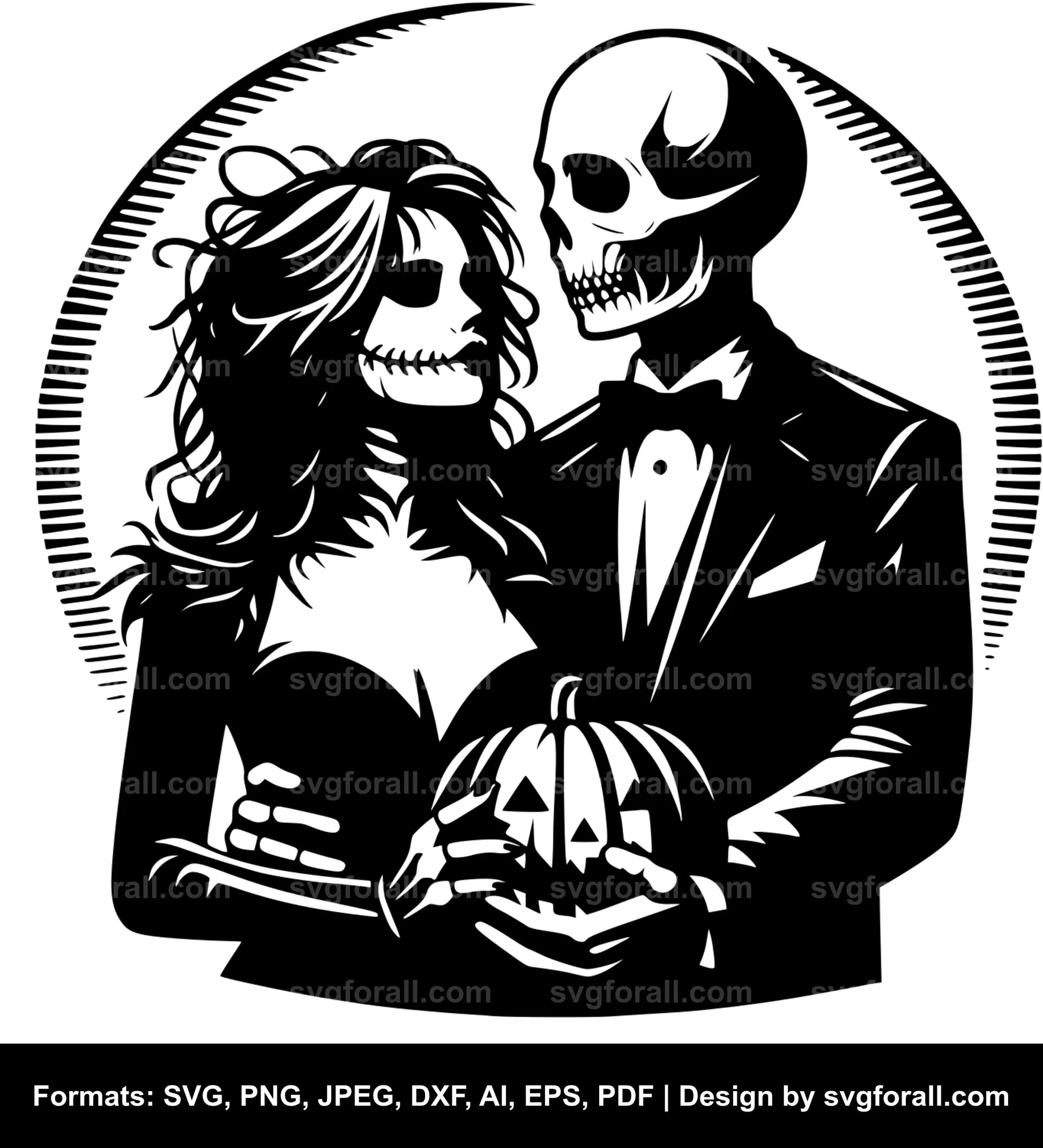 Halloween Couple SVG Clipart