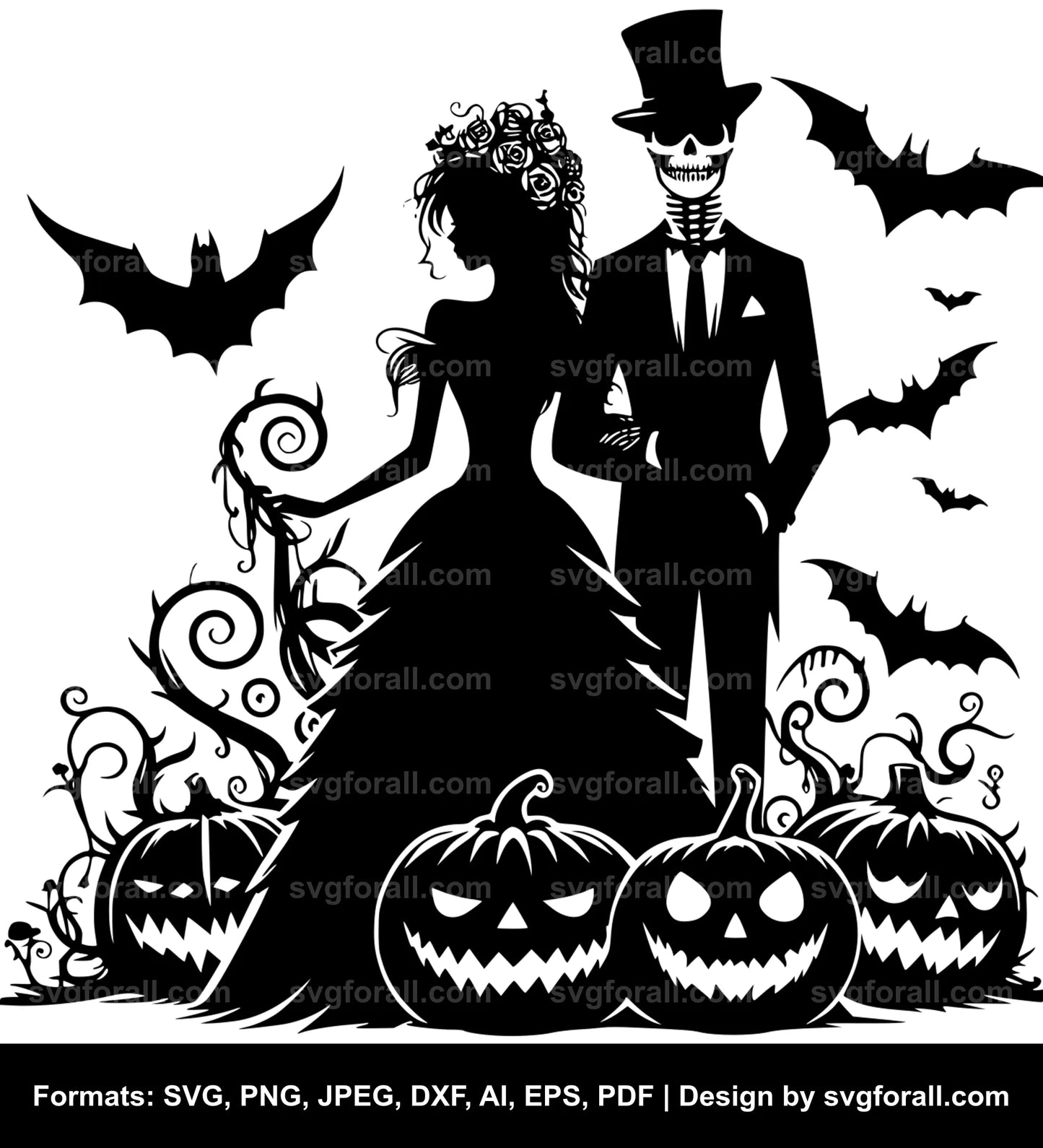 Halloween Couple SVG Design