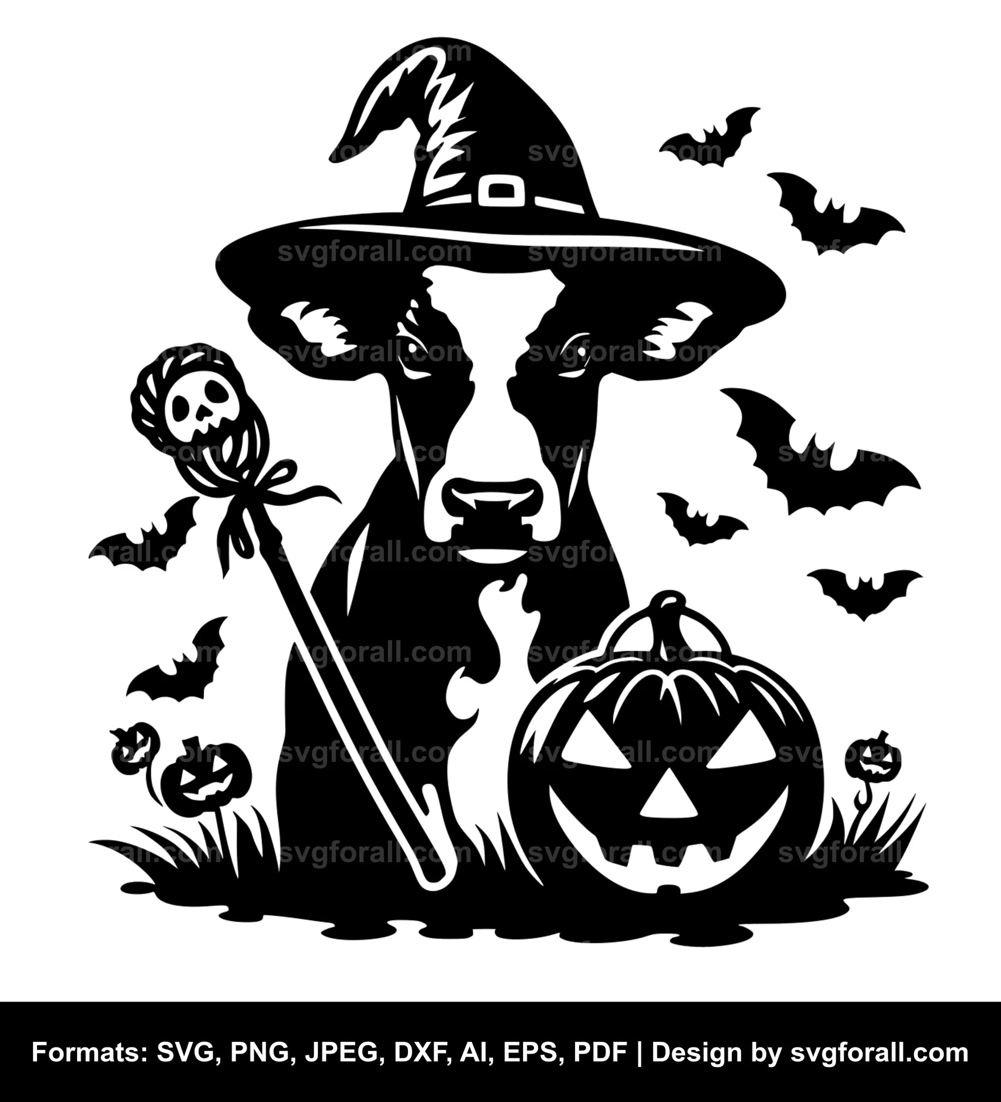 Halloween Cow SVG PNG