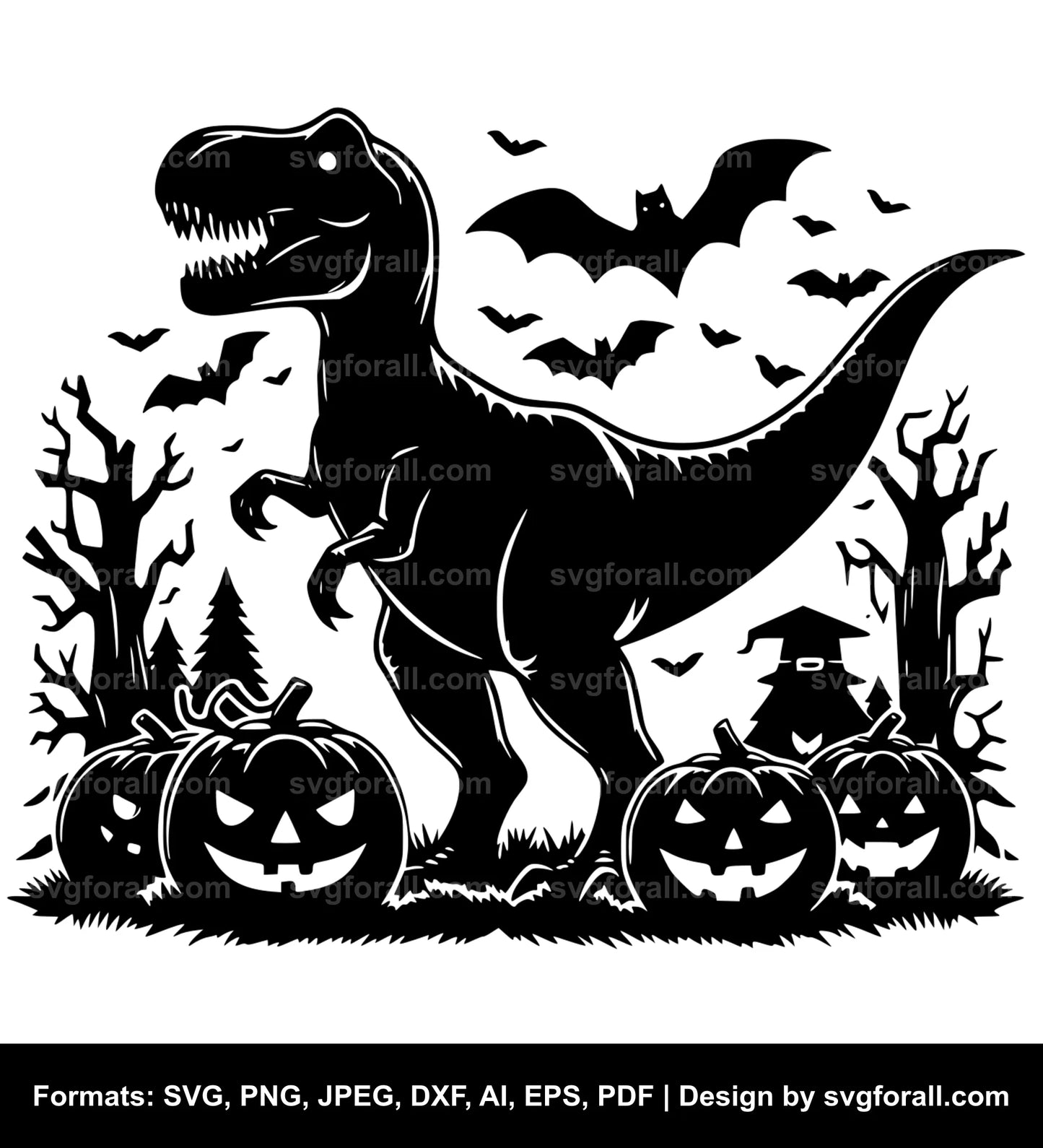 Halloween Dinosaur SVG File