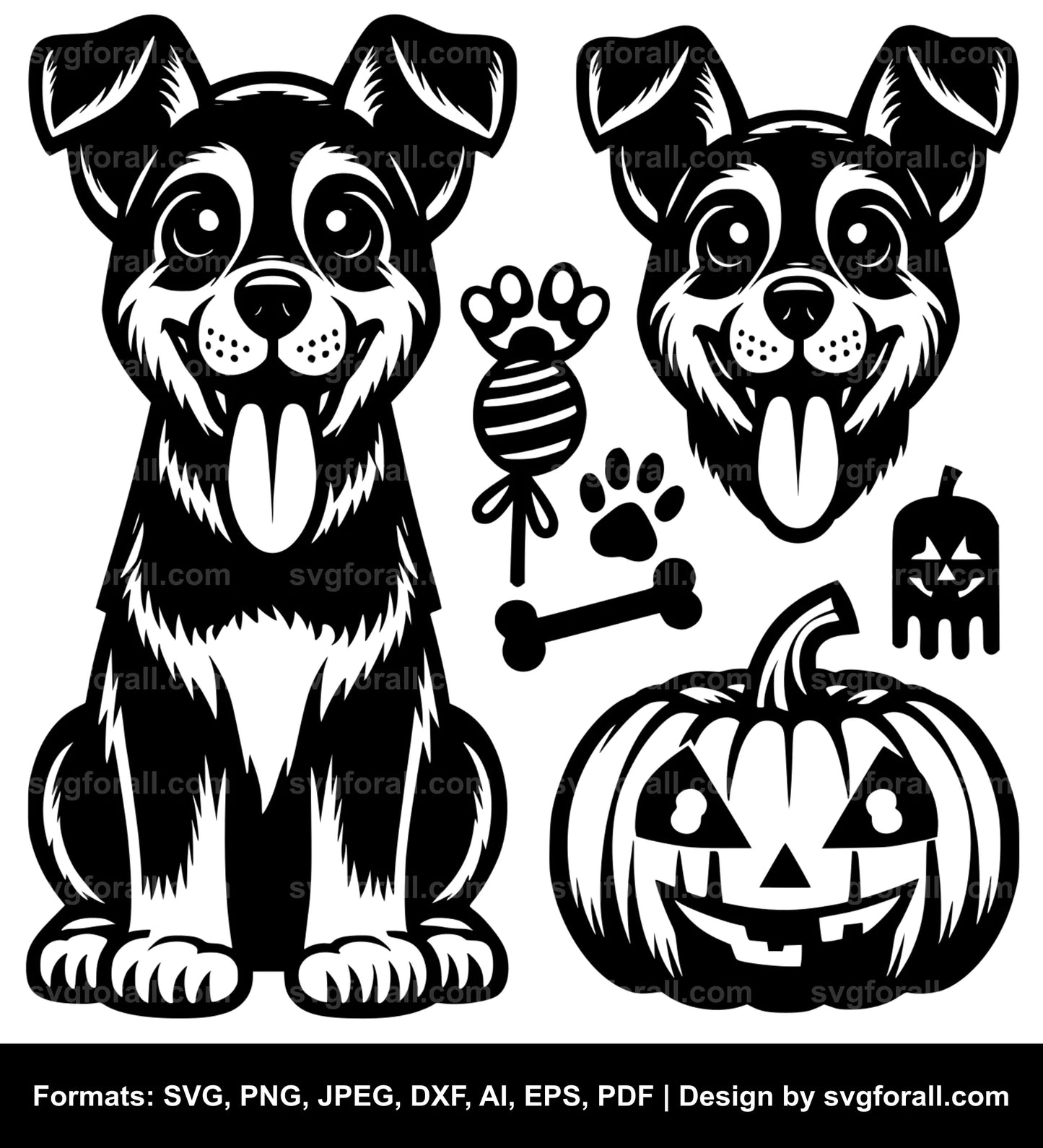 Halloween Dog Black SVG