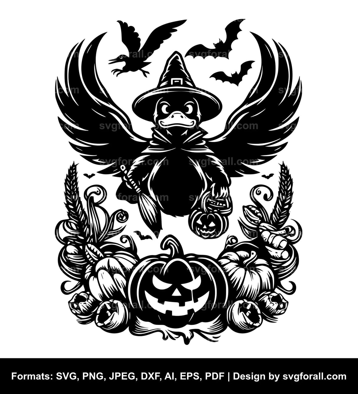 Halloween Duck SVG PNG