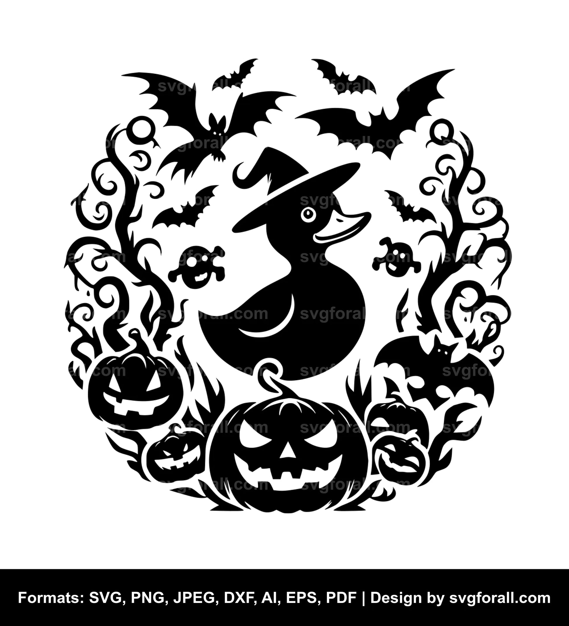 Halloween Duck SVG Vector