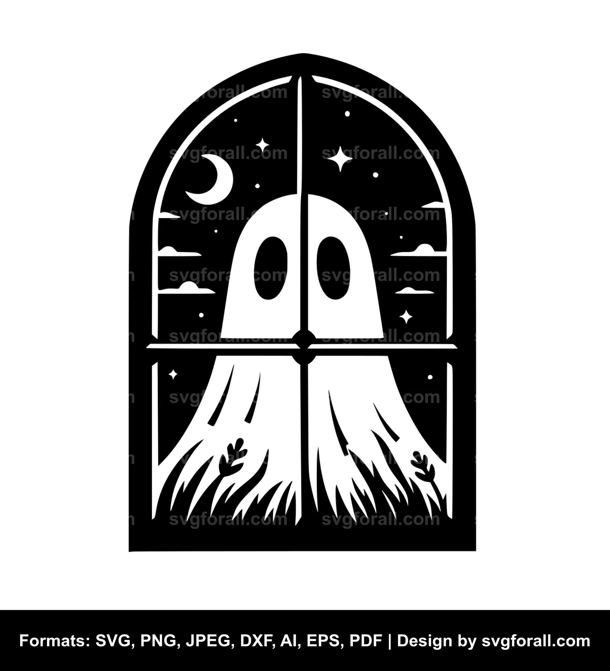 Halloween Ghost SVG Design