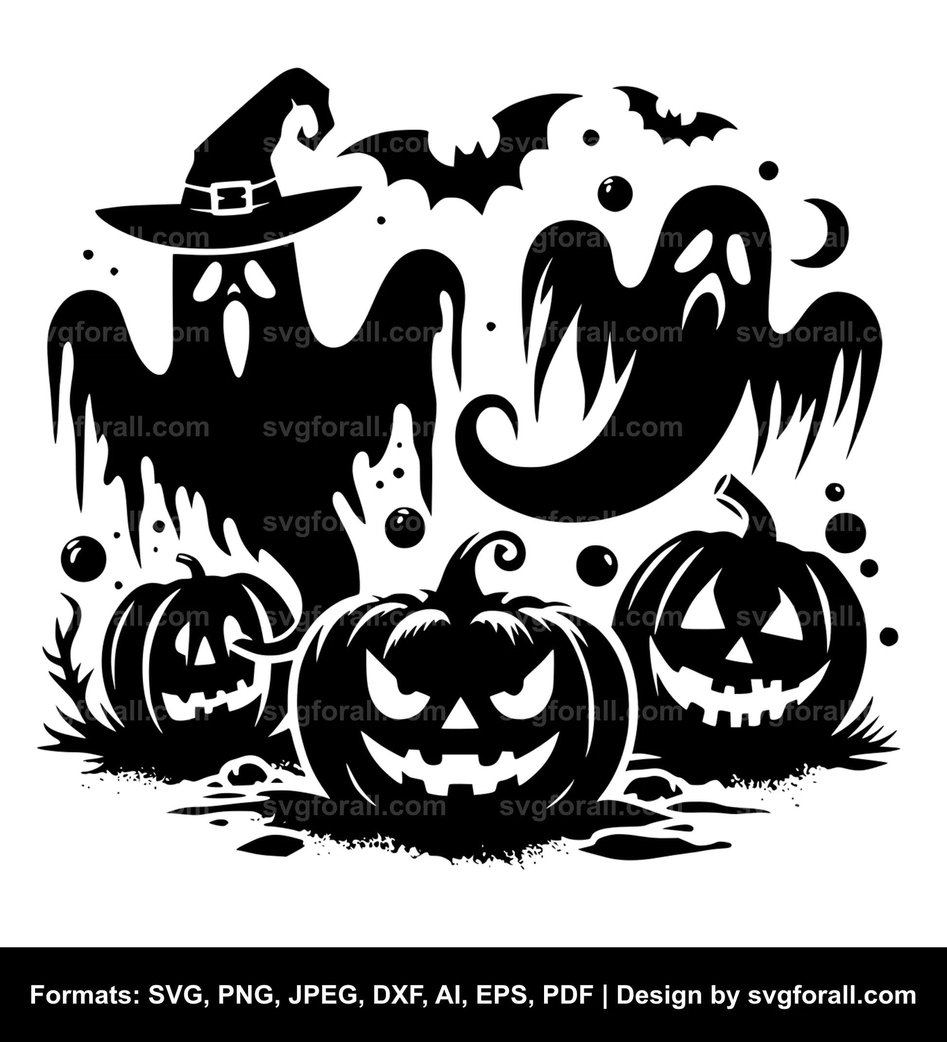 Halloween Ghost SVG PNG