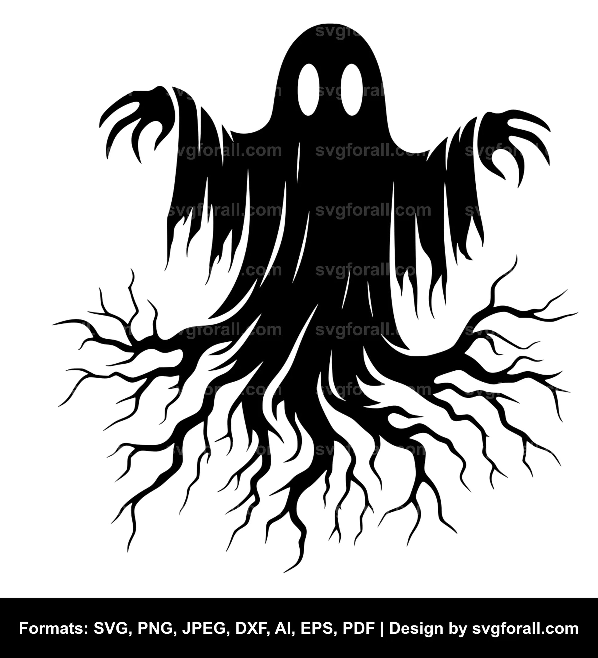 Halloween Ghost SVG PNG Image