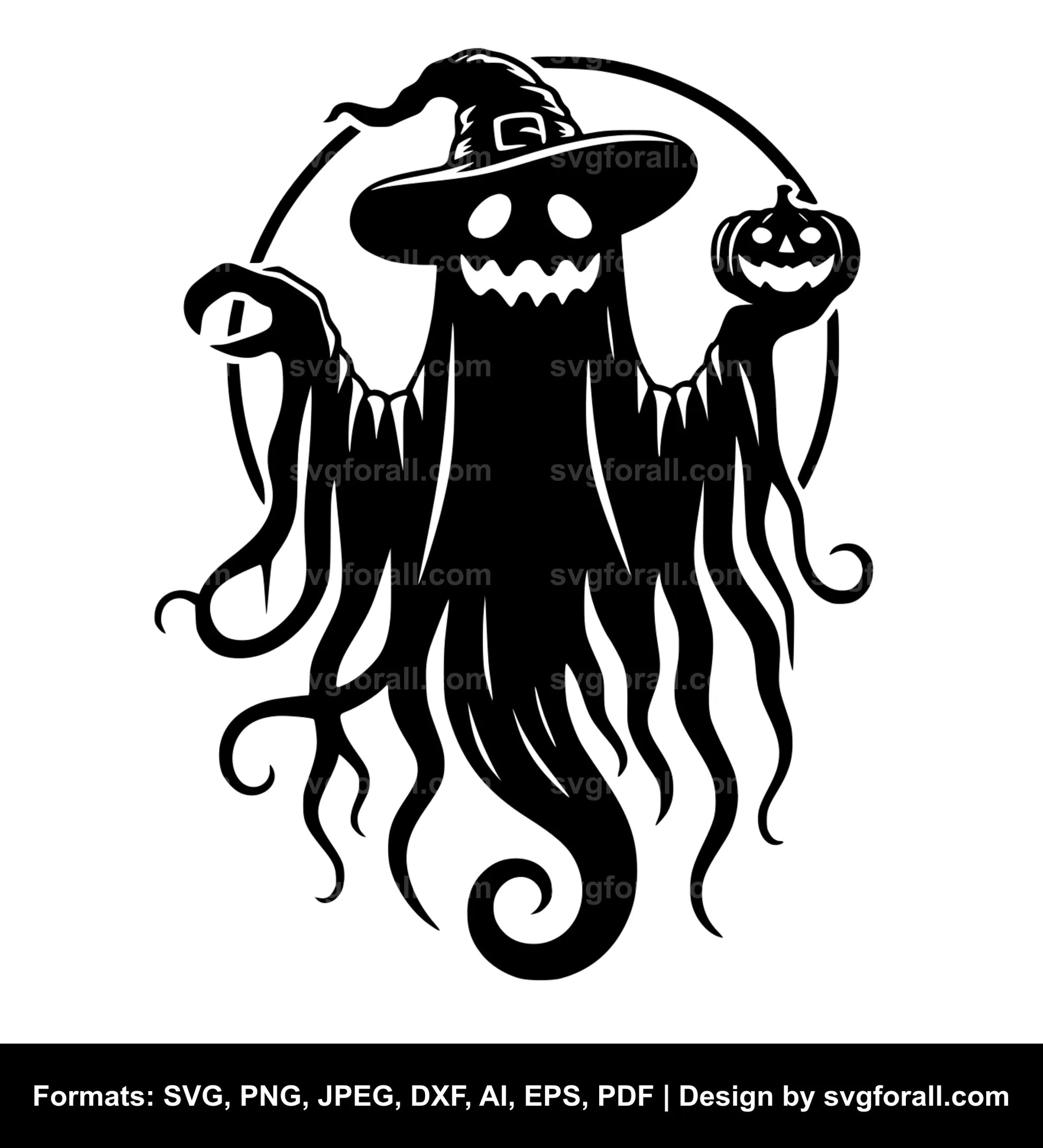 Halloween Ghost SVG Vector