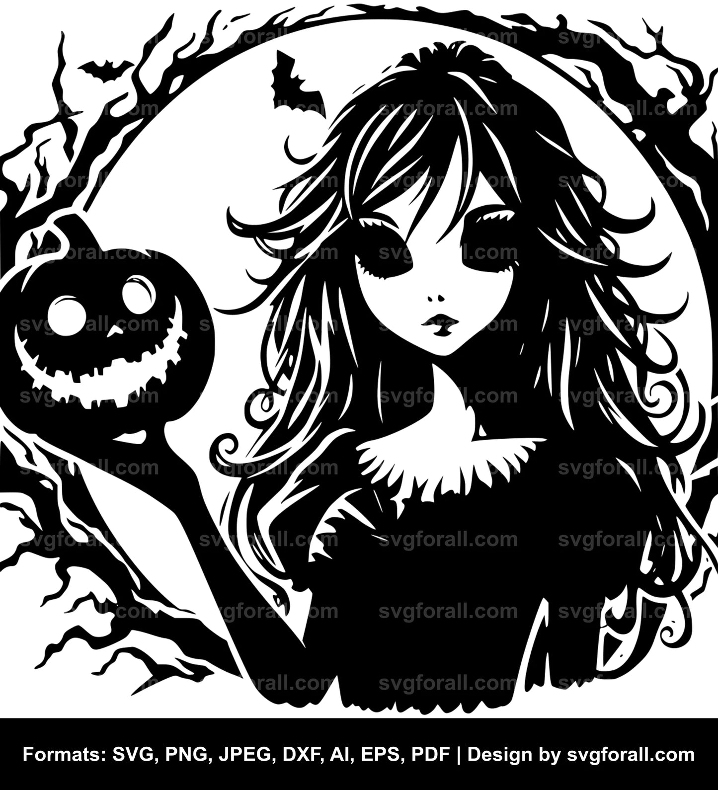 Halloween Girl SVG Cut File