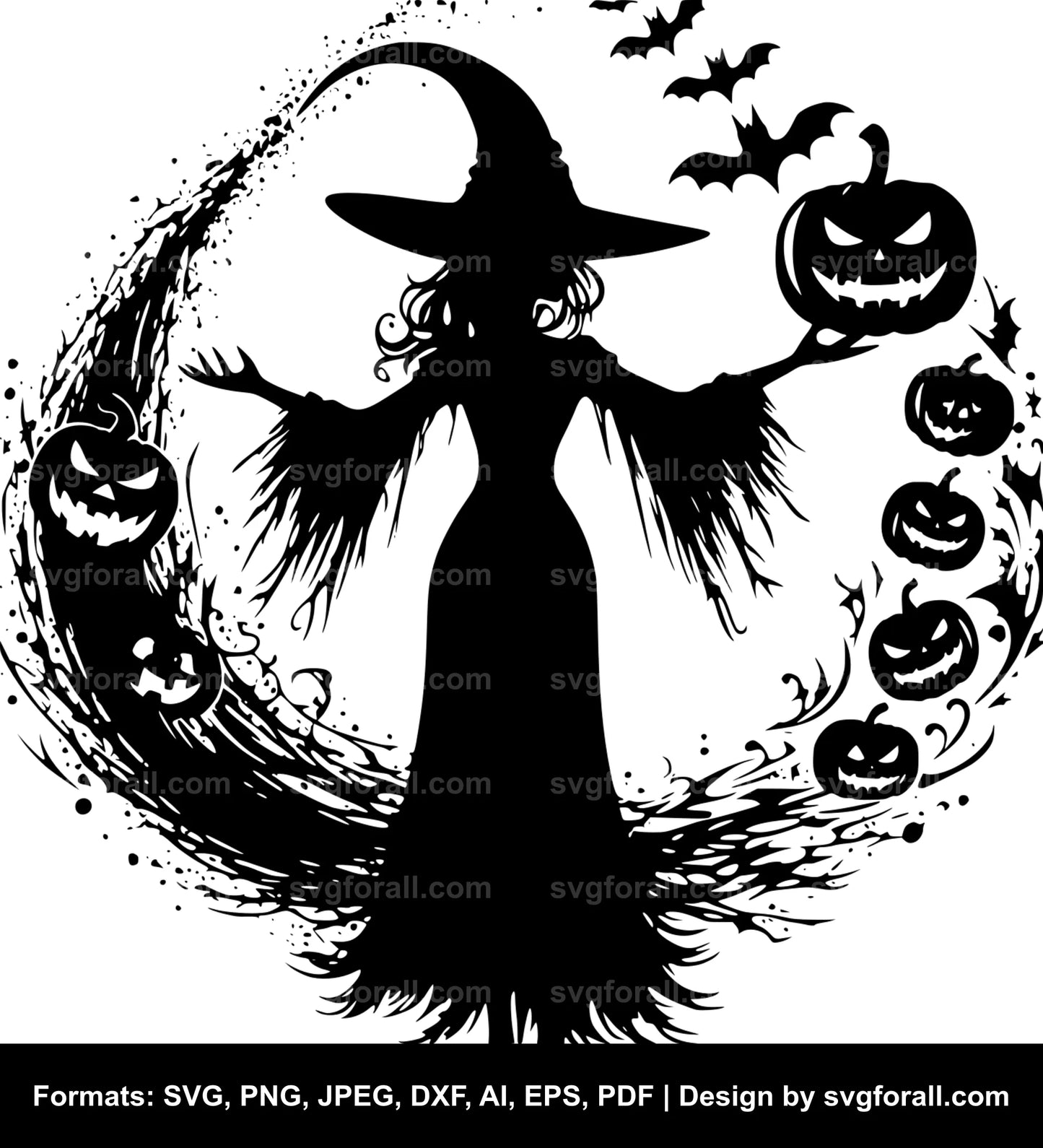 Halloween Girl Vector SVG