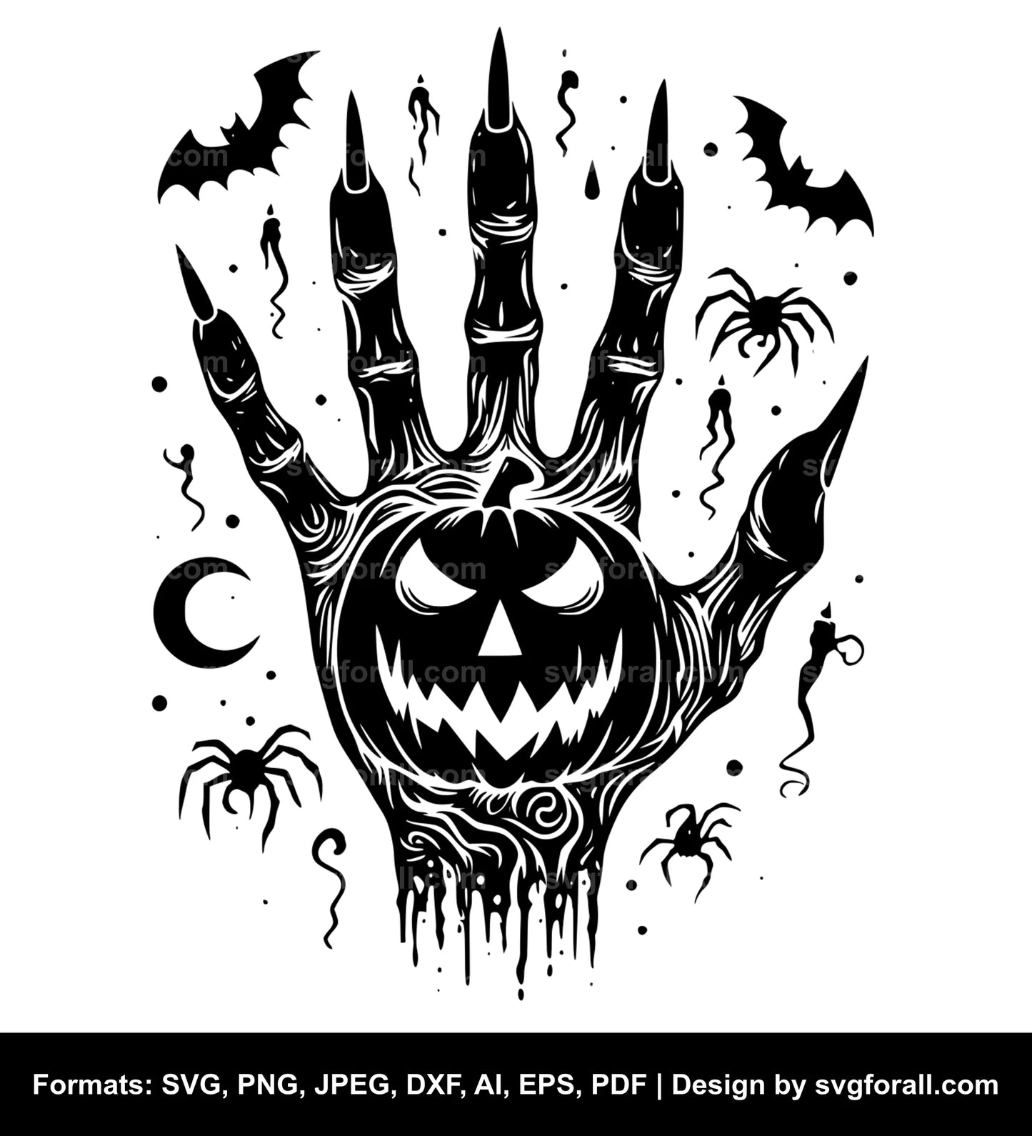 Halloween Hand SVG Design