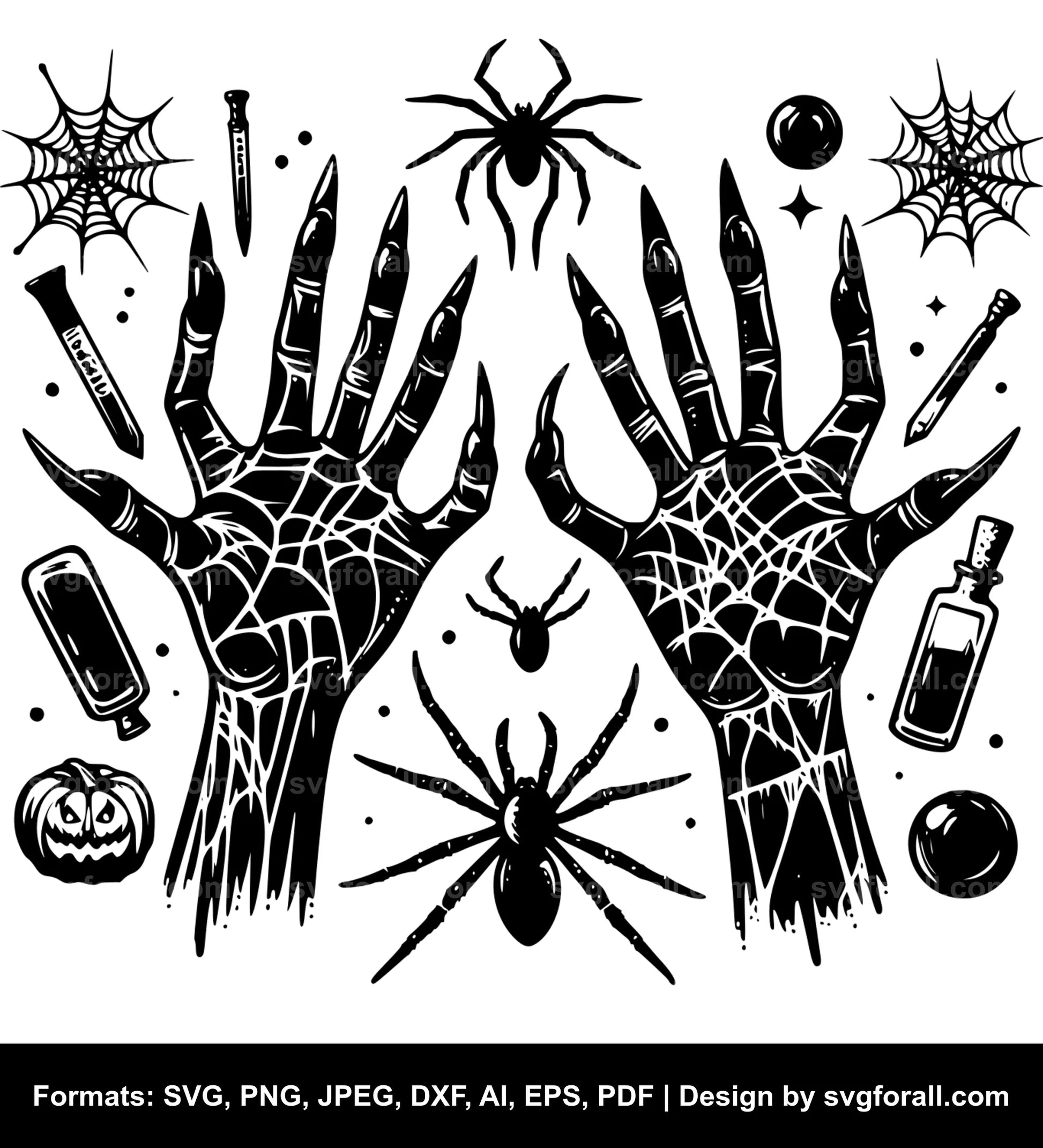 Halloween Hand SVG PNG