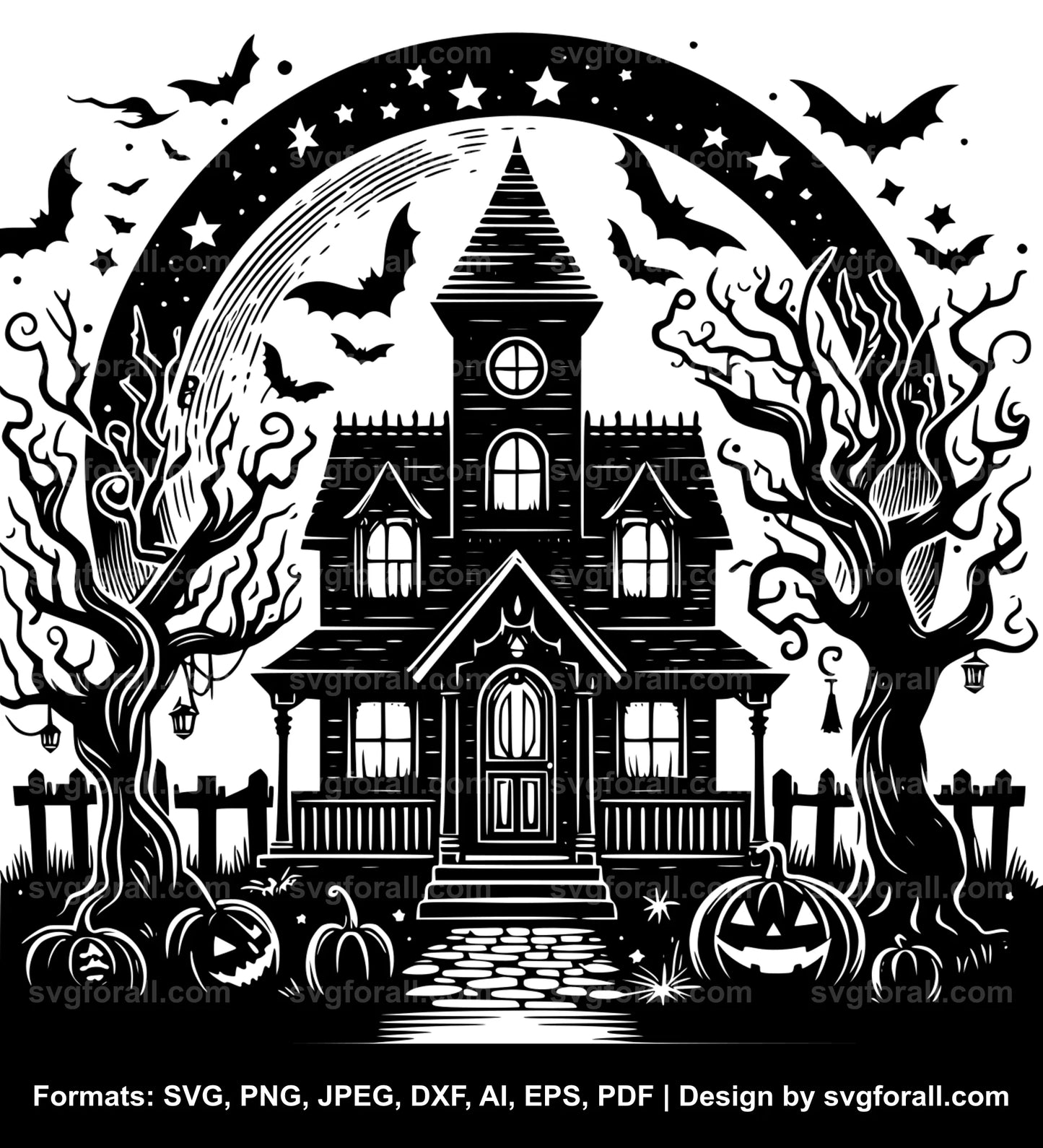 Halloween House SVG Vector