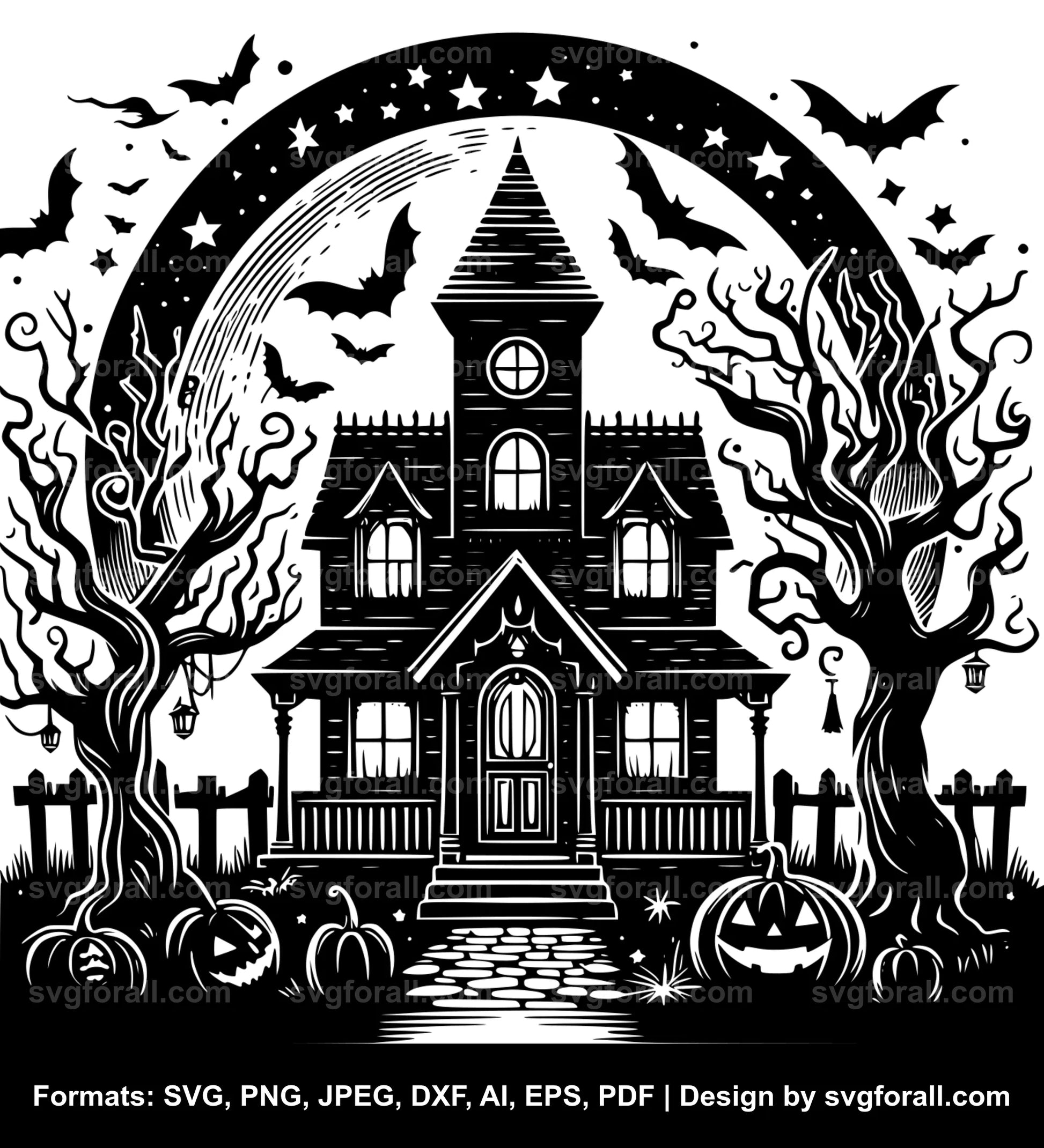 Halloween House SVG Vector