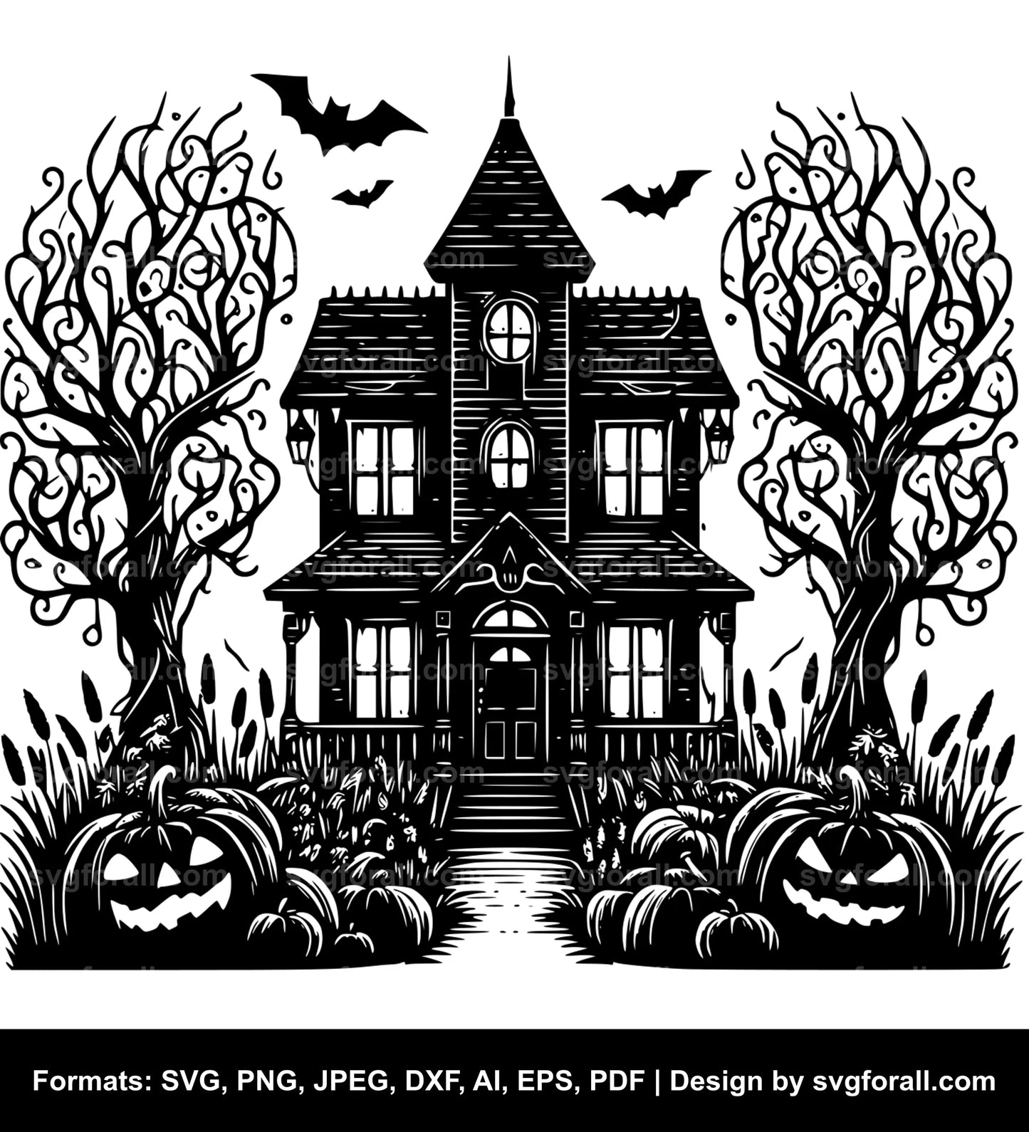 Halloween House Vector SVG