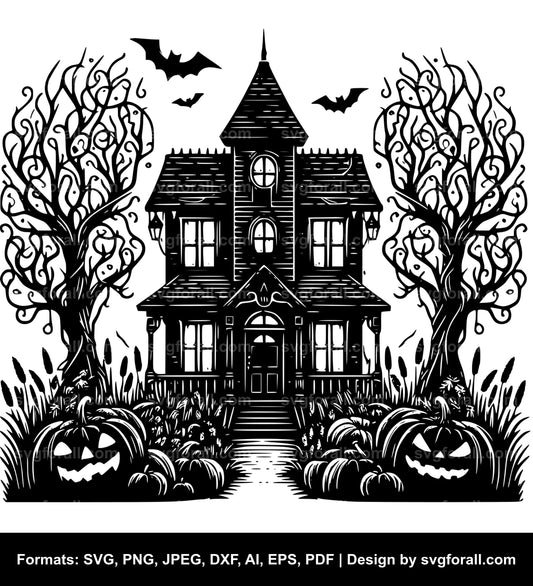 Halloween House Vector SVG