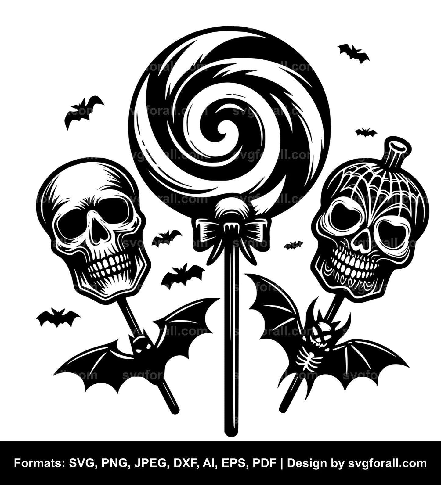 Halloween Lollipop Clipart SVG