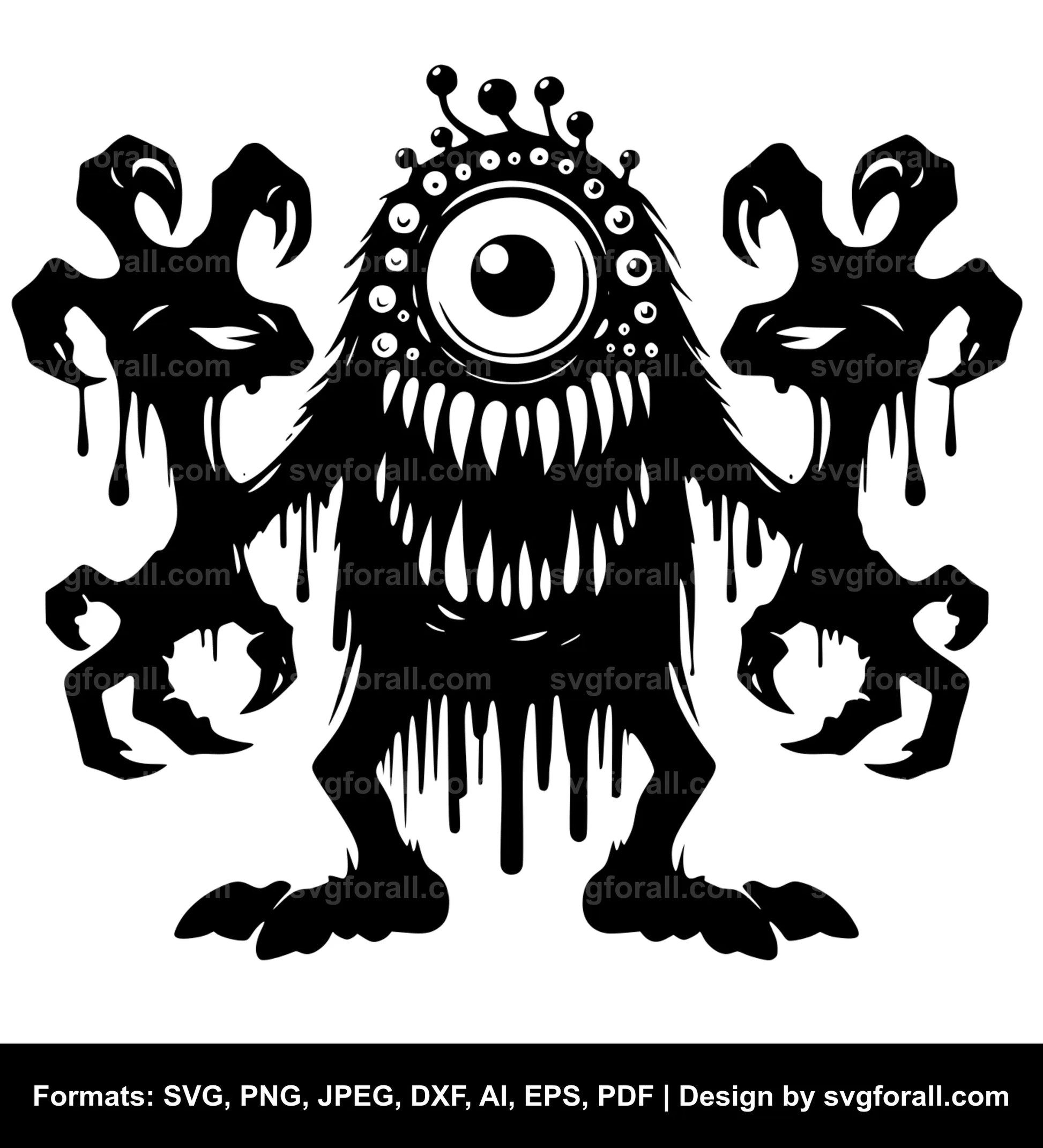 Halloween Monster Clipart SVG