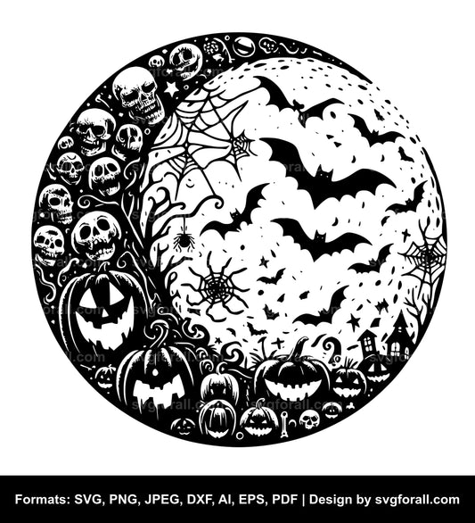 Halloween Moon Cricut SVG