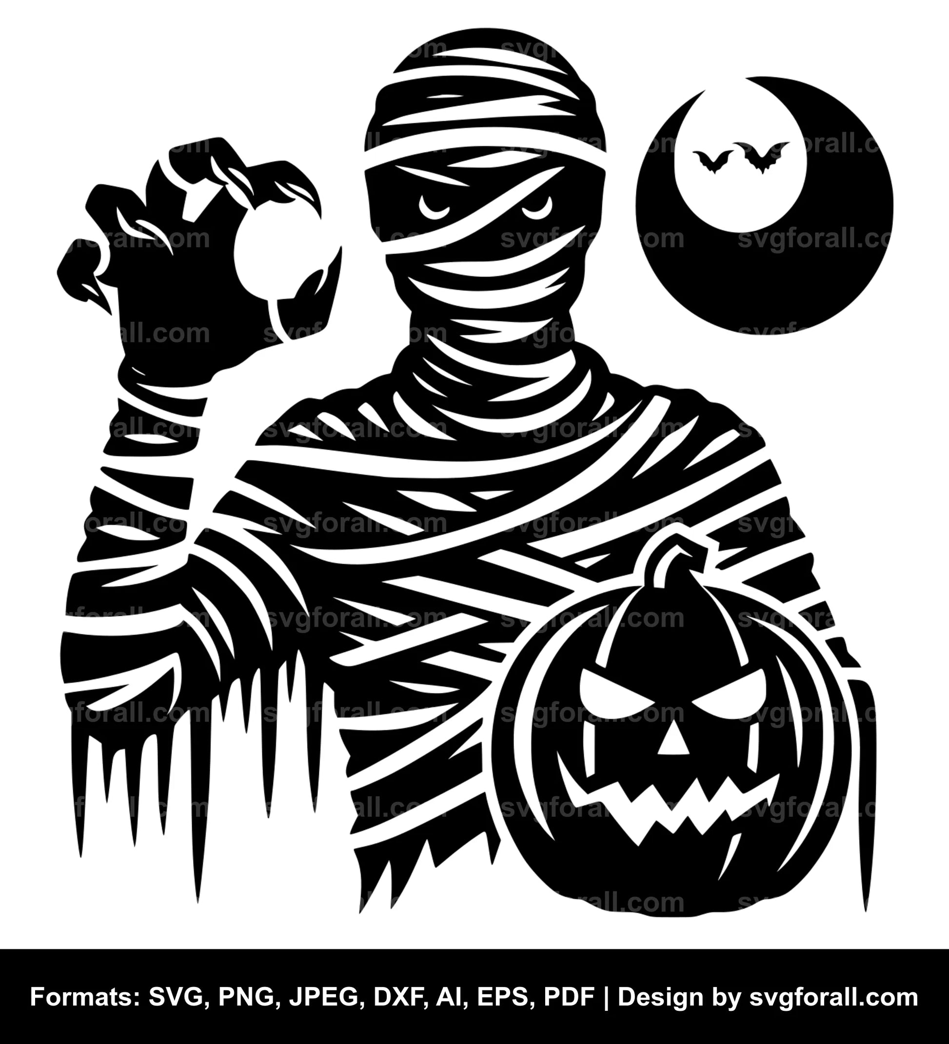 Halloween Mummy SVG Vector