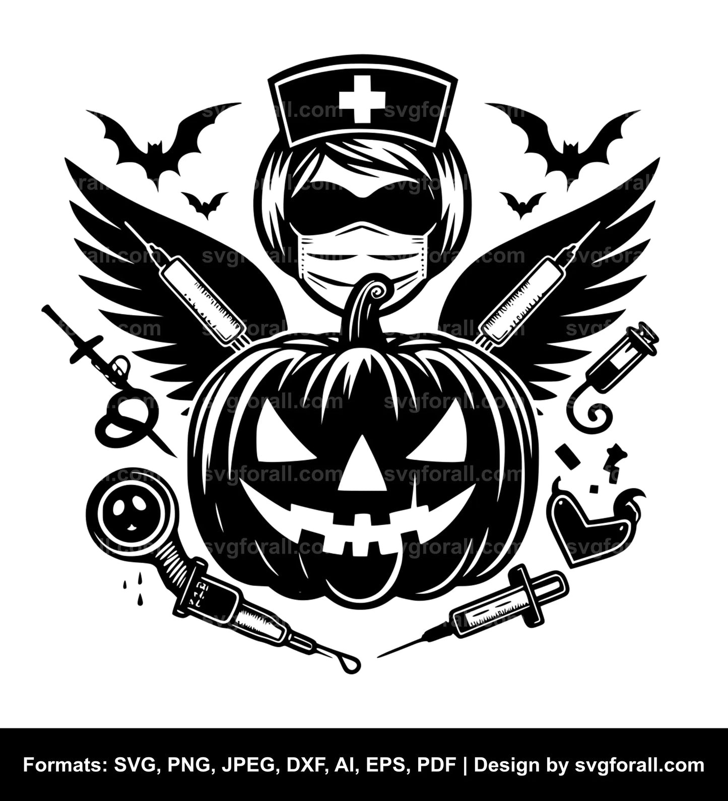 Halloween Nurse SVG Clipart