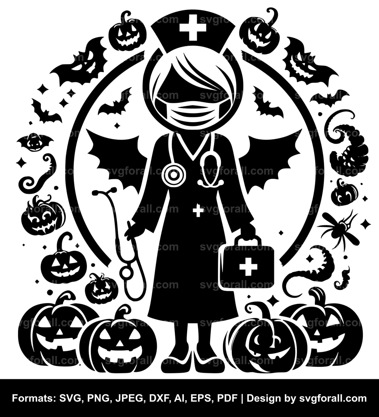 Halloween Nurse SVG Vector