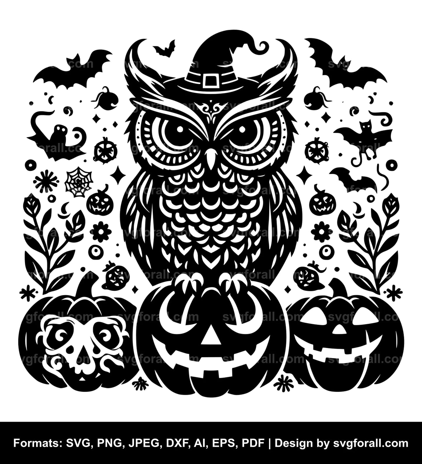 Halloween Owl SVG Clip Art