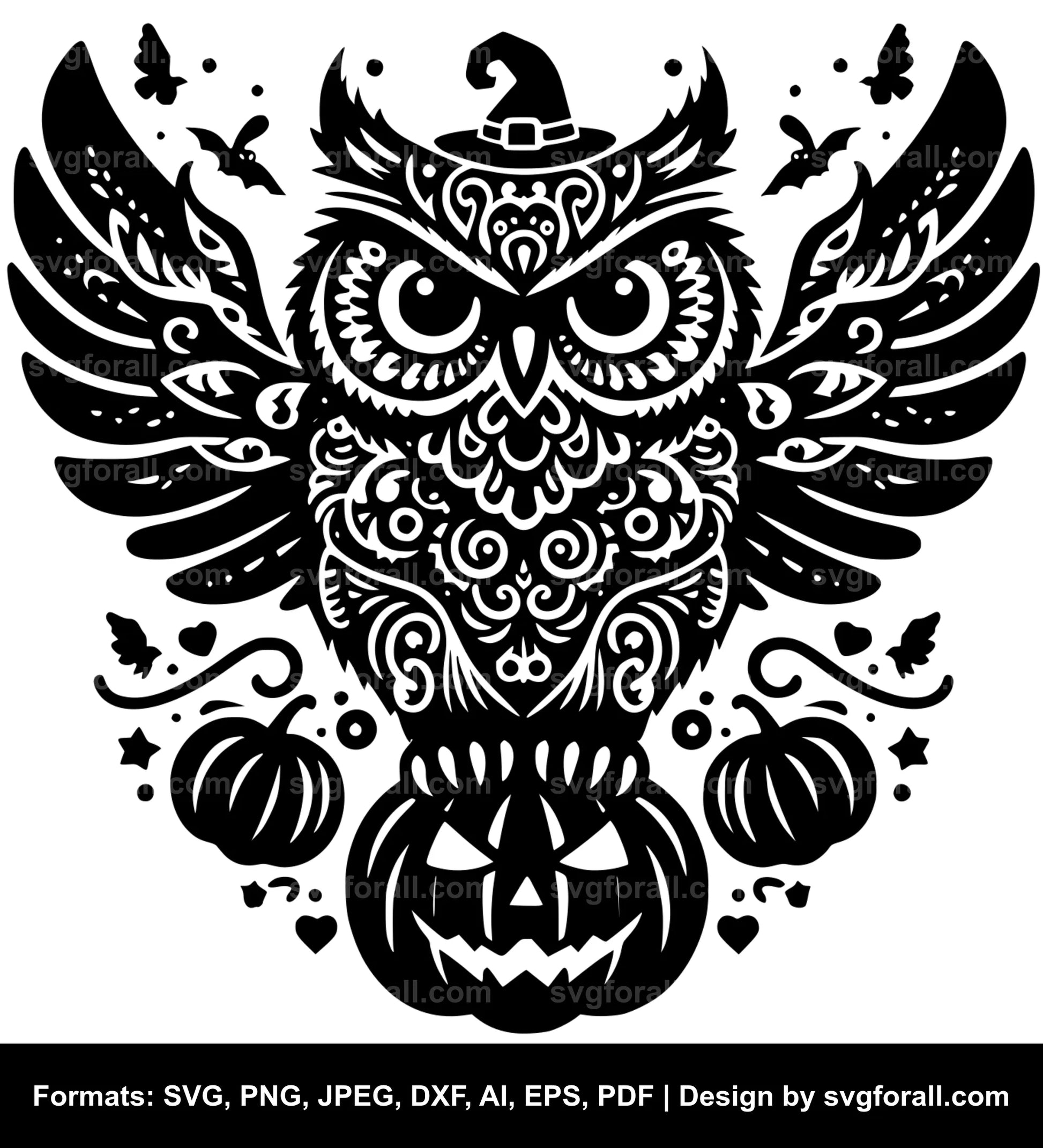 Halloween Owl SVG Clipart