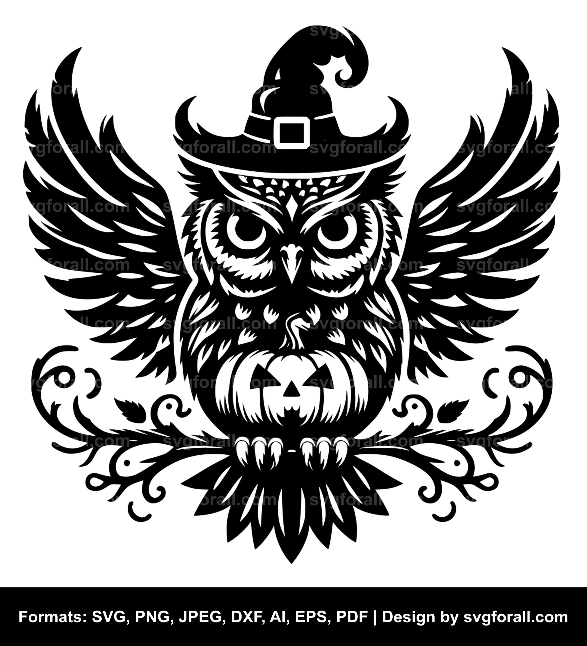 Halloween Owl SVG PNG