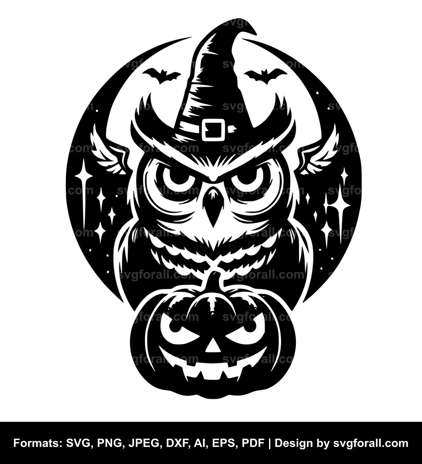 Halloween Owl SVG Vector