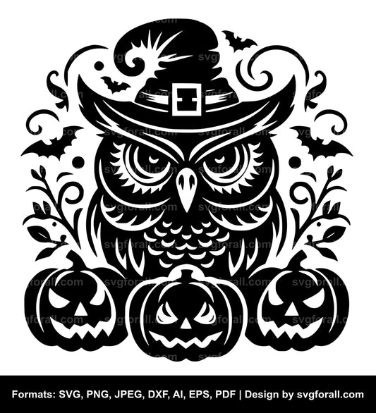 Halloween Owl Vector SVG