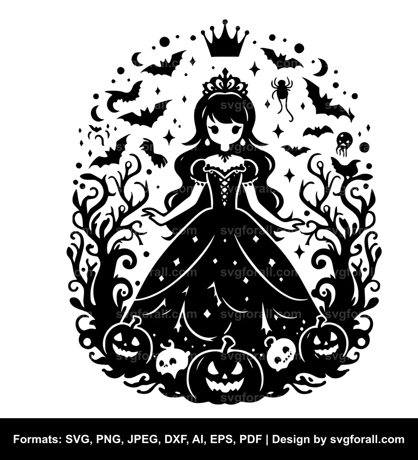 Halloween Princess SVG File