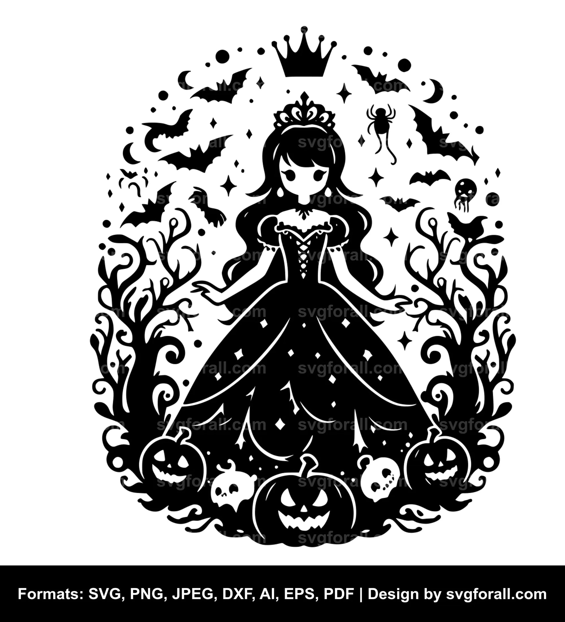 Halloween Princess SVG File