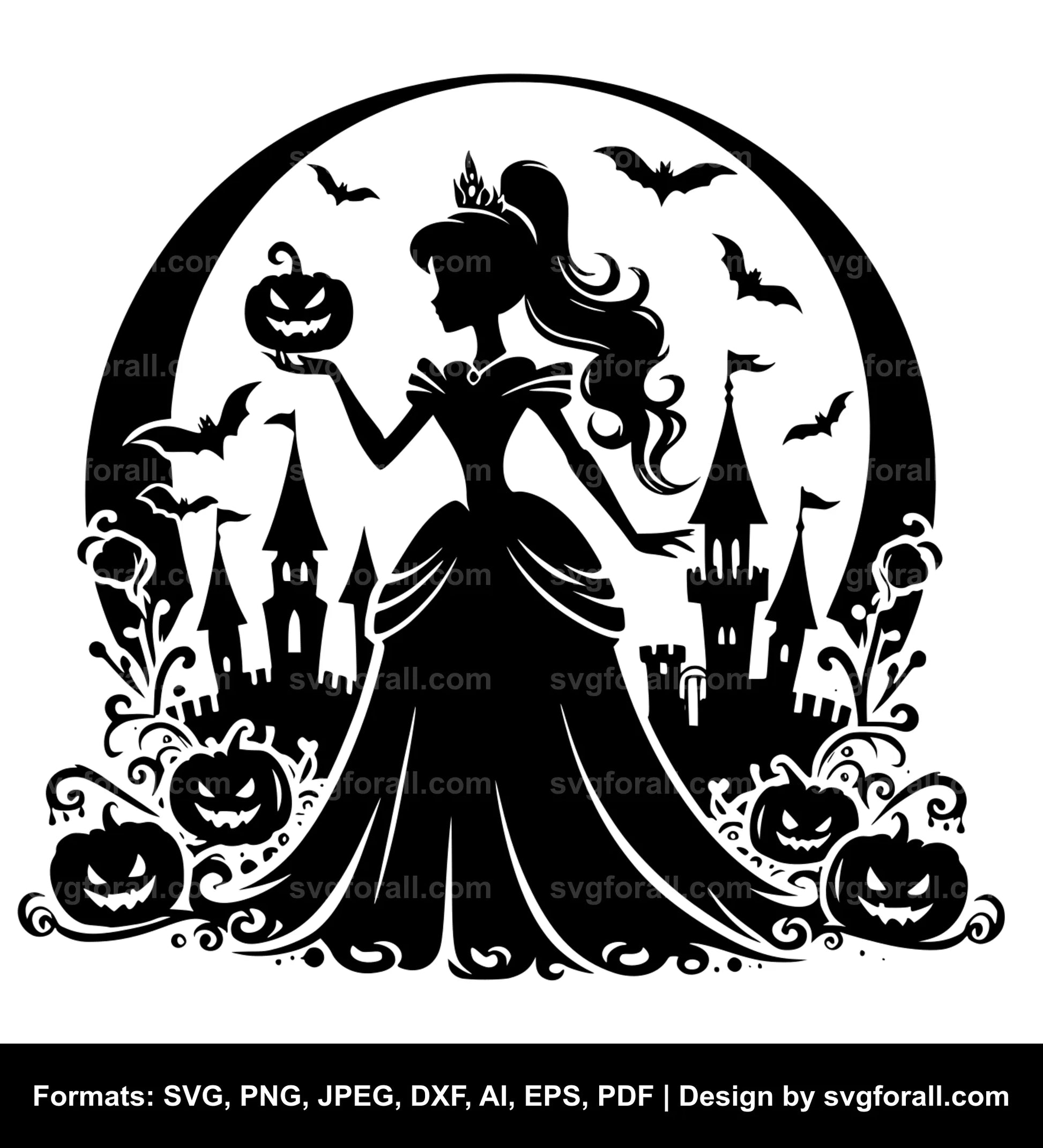 Halloween Princess SVG PNG