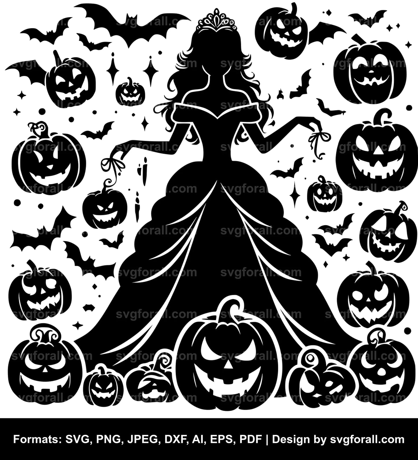 Halloween Princess SVG Vector