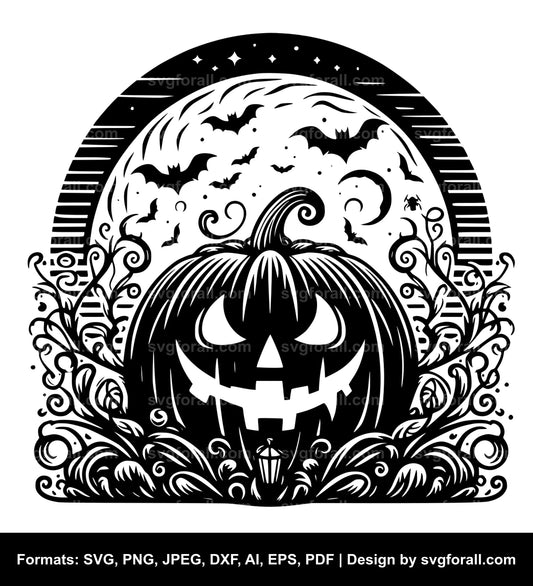 Halloween Pumpkin Black SVG